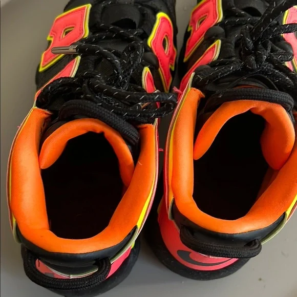 Nike Air More Uptempo Hot Punch Woman 6.5 Men/kid 5. (Worn once indoors) - Picture 11 of 13